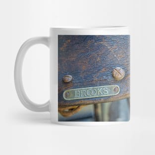 Brooks vintage bicycle saddle Mug